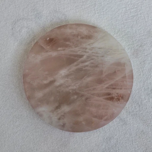 Pink Quartz 0108-3 Pink Quartz Coaster #0108